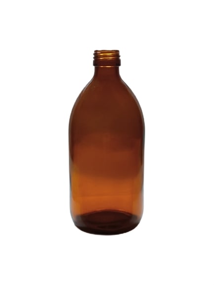 Γυάλινο καραμελέ φαρμακευτικό μπουκάλι PP28 - 500ML
